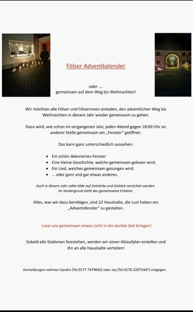 Fölser Adventskalender 2025